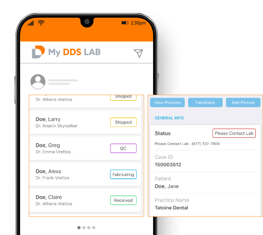 MyDDSLab App | Case tracking