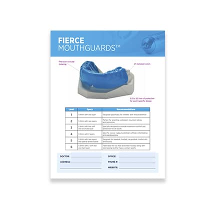 Fierce Mouthguards Patient Sheet