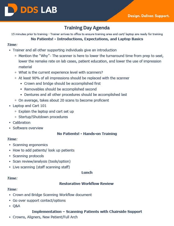 Scanner Training Day Agenda
